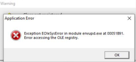 Registered Error - Appraisal Port