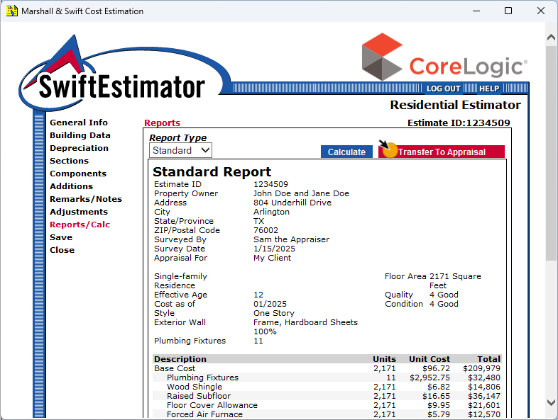 CoreLogic | SwiftEstimator Cost Analysis