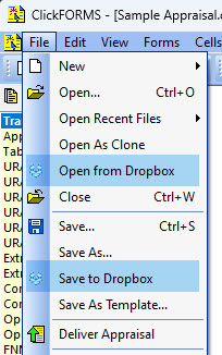 Dropbox with ClickFORMS - Single User