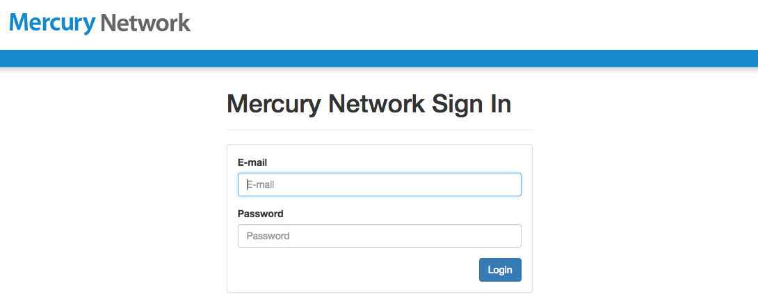 Mercury Network Sign In