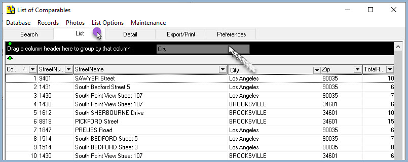 List Grouping