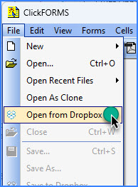 Map ClickFORMS folders to Dropbox