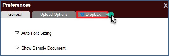 Dropbox Tab