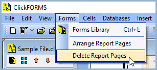 Delete Forms Menu